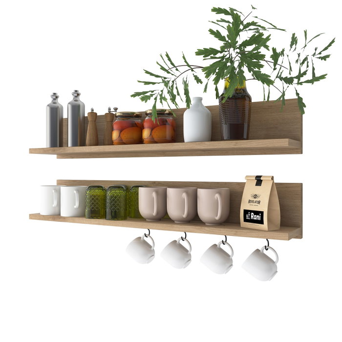 Hanah Home AE106 - 4684 Estantería de Pared Nogal